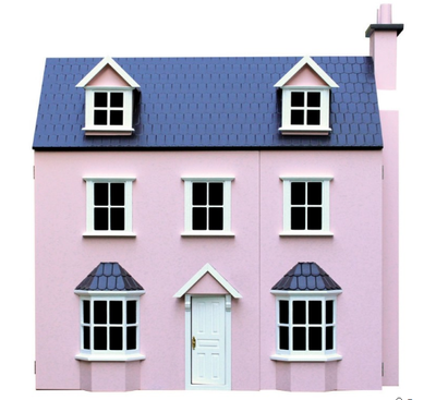 Painted Pink Pippin Cottage 12th Scale Ready to Assemble Dolls House