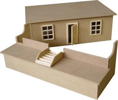 Unpainted Small Basement Ready to Assemble 12th Scale Dolls House Kit
