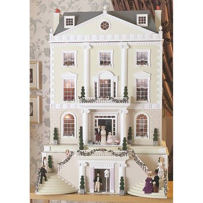 Grosvenor Hall Unpainted 12th Scale Dolls House - Grosvenor Hall & Basement