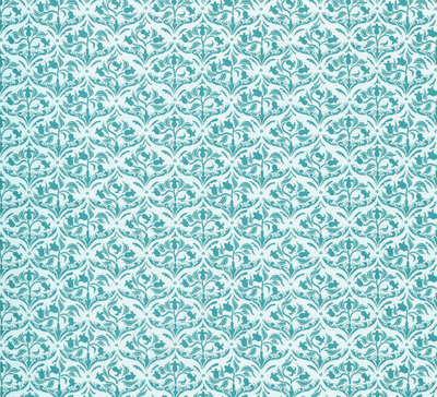Fine Qual Tulip Arabesque Turquoise Paper for 12th Scale Dolls House