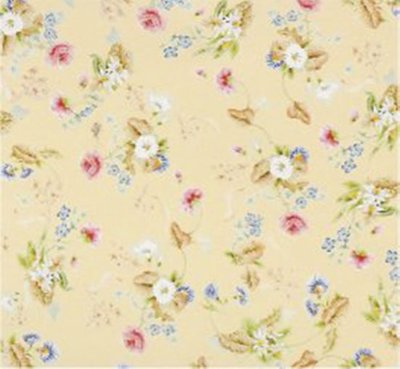 Rococo Silk Corn Wallpaper for 1/12 Scale Dolls House