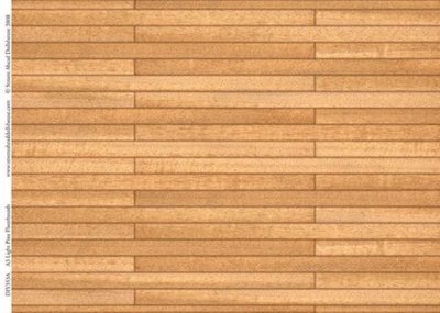 Light Pine Floorboards Card for 12th Scale Dolls House