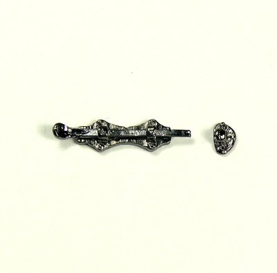 Black Sliding Bolt Set for 12th Scale Dolls House
