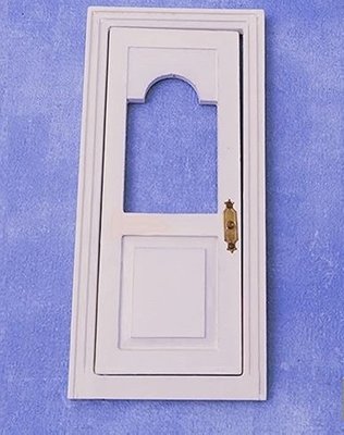 White Window Front Door for 12th Scale Dolls House