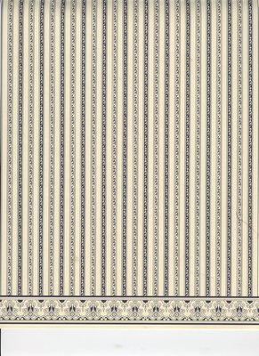 Regency Stripe Blue Wallpaper for 12th Scale Dolls House