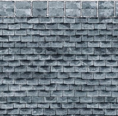 Embossed Grey Georgian Roof Tiles for 12th Scale Dolls House