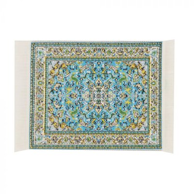 Small Blue Antonio Rug for 12th Scale Dolls House