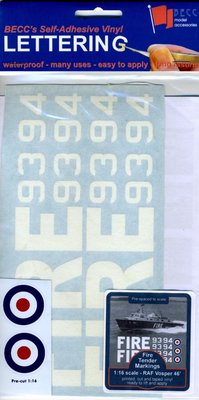 Fire Tender Sets Text and Roundals