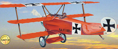 Guillows 1/16 Scale Fokker DR1 Tri Plane Balsa Model Kit