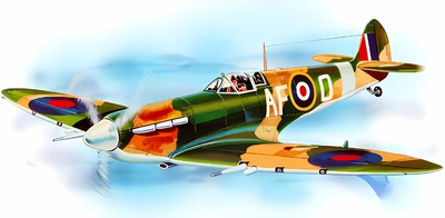 1/16 Scale Spitfire Balsa Model Kit
