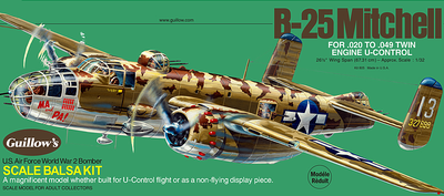 1/32 Scale North American B25 Mitchell Balsa Model Kit