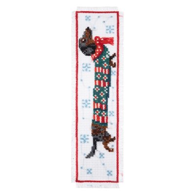 Trimits Silly Sausage Bookmark Counted Cross Stitch Kit