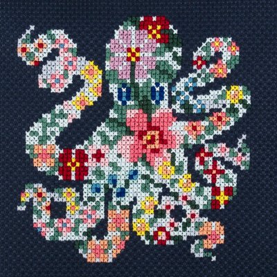 Trimits Octopus Mini Counted Cross Stitch Kit