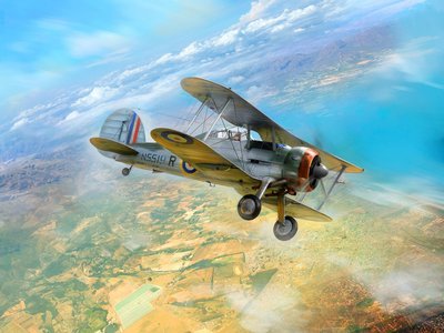 ICM 1/32 Scale Gloster Sea Gladiator Mk.II, WWII British Naval Fighter Plane Model Kit