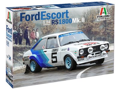 Italeri 1/24 Scale Ford Escort RS1800 Mk.II Rally Car Model Kit