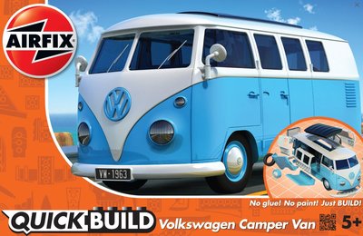 Airfix QUICKBUILD VW Camper Van Blue Plastic Model Kit