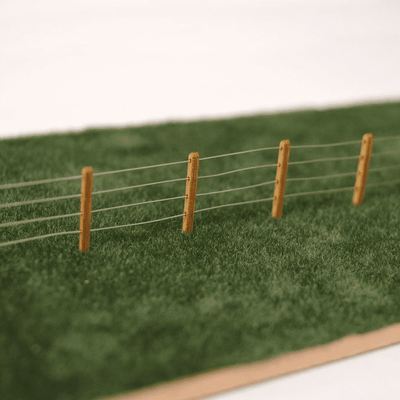 Scale Model Scenery Laser Cut 4ft Post & Wire Fencing OO Gauge