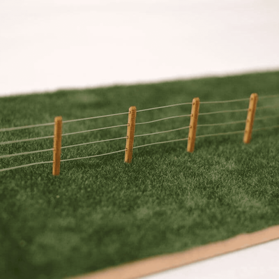 Scale Model Scenery Laser Cut 4ft Wooden Fence Posts OO Gauge