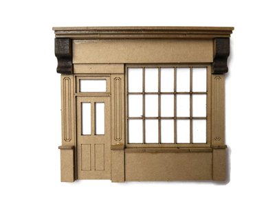 Scale Model Scenery Period Shop Front With Left-Hand Door OO Gauge