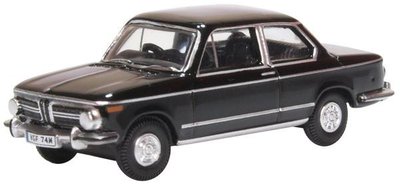 Oxford Diecast 1/76 Scale BMW 2002 Black Die Cast Model