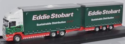 Oxford Diecast 1/76 Scale Scania Topline Drawbar Eddie Stobart Die Cast Model