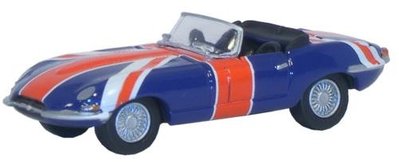 Oxford Diecast 1/76 Scale Jaguar E Type Union Jack Die Cast Model