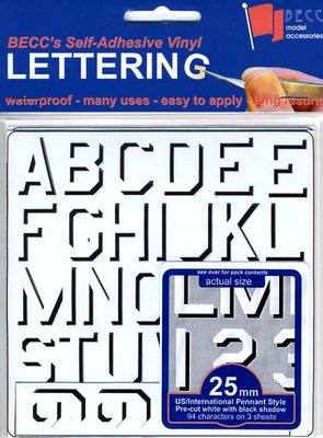 Vinyl Lettering US Navy Pennant Style - 25mm