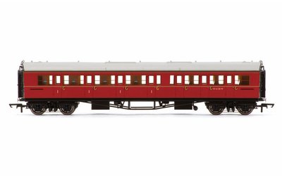 Hornby BR, Collett 'Bow-Ended' Corridor Composite (Left Hand), W6138W - Era 5 OO Gauge
