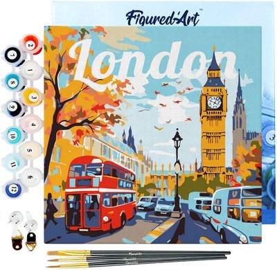 Figured'Art London Framed Canvas Painting By Numbers Kit