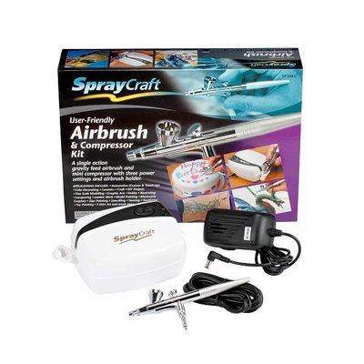 Airbrush and Compressor Kit User Friendly for Cake Decorating, Crafts, Toys, Signs and More