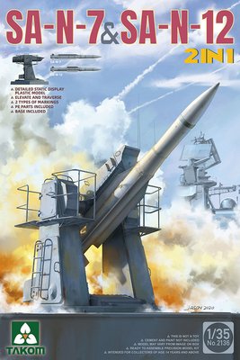 Takom 1/35 Scale Russian Navy SA-N-7 'Gadfly' & SA-N-12 'Grizzly' SAM 2 in 1 Model Kit