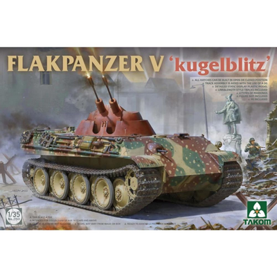 Takom 1/35 Scale German Army Flakpanzer V Kugelblitz Ficticious Anti-Aircraft Tank Model Kit
