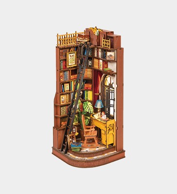 Rolife Silent Corner Study 3D Wooden DIY Miniature House Book Nook