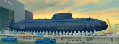 Trumpeter 1/144 Scale HMS Astute Submarine Model Kit