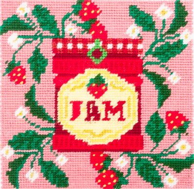 Trimits Strawberry Jam Half Stitch Tapestry Kit