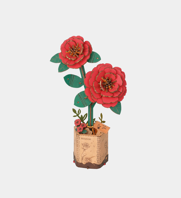 Rowood Red Camellia Wooden Model Kit