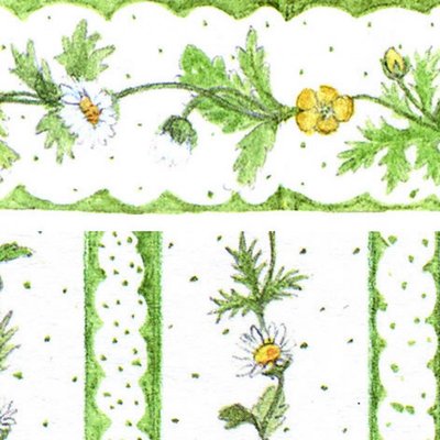 Small Interiors Daisy Wallpaper for 12th Scale Dolls House