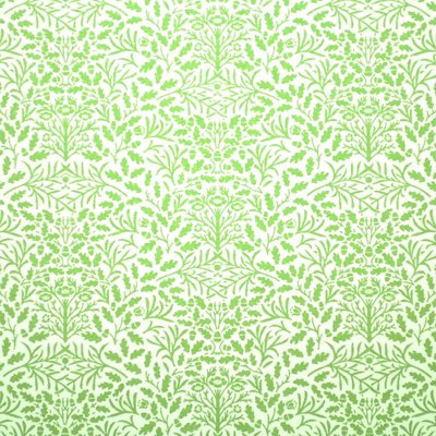 Green and White Acorn Wallpaper for 1/12 Scale Dolls House