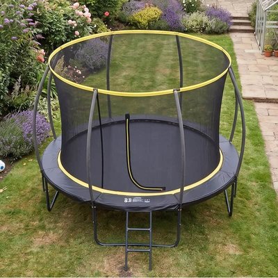 Big Foot Orbit 12ft Powder Coated Trampoline with Safety Enclosure Free Ladder Cover & Anchor Kit