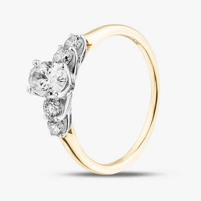 18ct Yellow Gold Certificated 2.51ct Diamond Five Stone Ring 31491YW/80-18 O