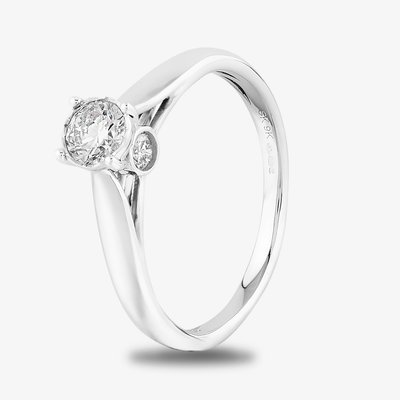 9ct White Gold 0.50ct Diamond Bridge Accent Ring TH0118857 Q