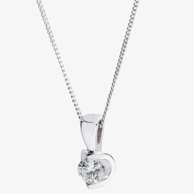 18ct White Gold 0.25ct Tension-set Diamond Pendant P2038W/25-18