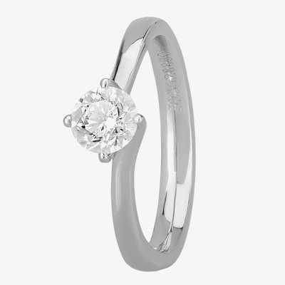 Signature Collection Platinum GIA Certificated Four Claw Diamond Twist Solitaire Ring RI-137(.60CT PLUS)-D/SI1/0.60ct