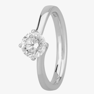 Signature Collection Platinum GIA Certificated Four Claw Diamond Twist Solitaire Ring RI-137(1.00CT PLUS)-D/SI1/1.00ct