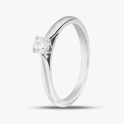 Platinum 0.20ct Brilliant Cut Diamond Solitaire Ring 10-80-572/24-01-231