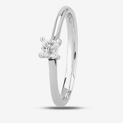 1888 Collection Platinum 0.25ct Certificated Princess Cut Diamond Solitaire Ring RI-2022(25CT PLUS)
