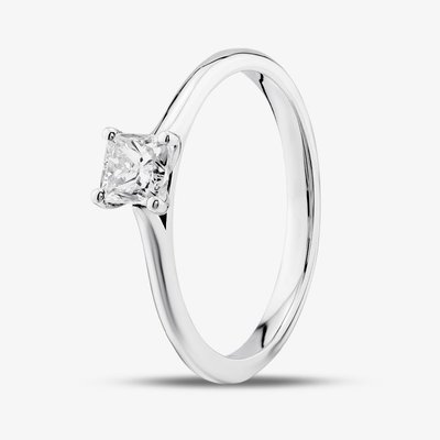 1888 Collection 1888 Collection Platinum Certificated 0.50ct Princess Cut Diamond Solitaire Ring RI-2022(.50CT PLUS)