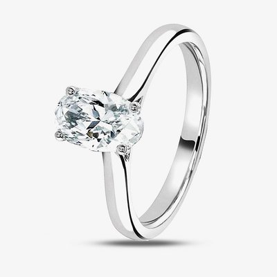 1888 Collection Platinum 2.00ct Certificated Oval Cut Diamond Solitaire Ring RI-2212(2.00CT PLUS)