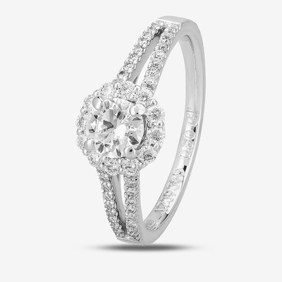 1888 Collection Platinum 0.50ct Diamond Split-Shoulder Ring DSC64(5.0)0.50CT PLUS- G/SI2/0.89ct