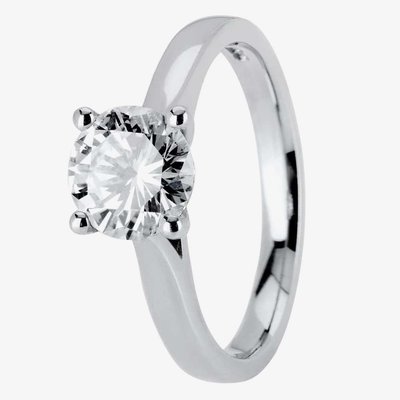 1888 Collection 18ct Yellow Gold 1.10ct Certificated Brilliant Cut Diamond Solitaire Ring RI-2016(1.00CT PLUS)